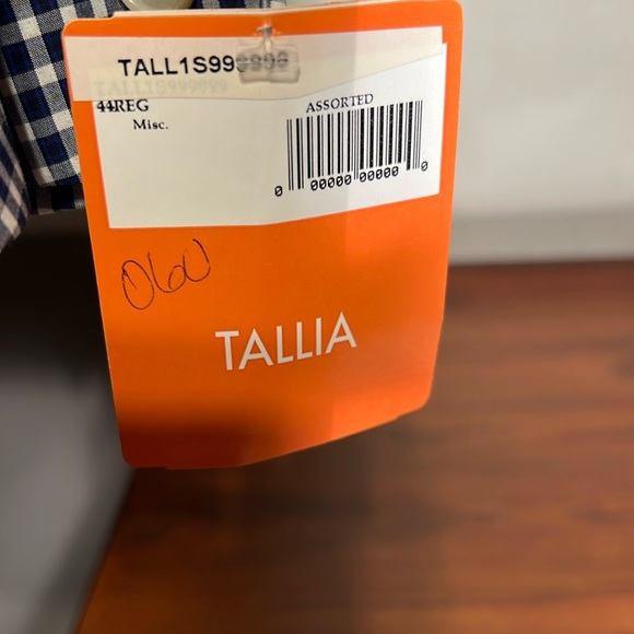 TALLIA, NWT, 44reg, FRESH PRESSED navy & white check blue Paisley lining blazer - Picture 7 of 11